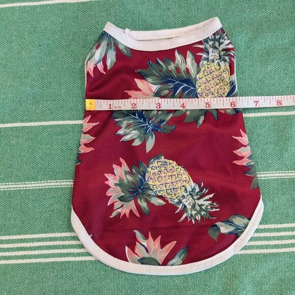 2/$10🐾 New Size Small Tropical Pineapple Hawaiian Dog Shirt - Cat Shirt 🐾 - Picture 4 of 7